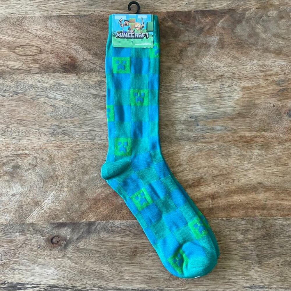 5/$20 NEW Adult Color Block Minecraft Socks